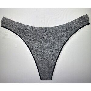Victoria Secret “Pink” Seamless High-Leg Thong Panty XL Grey (NEW WITH TAGS)